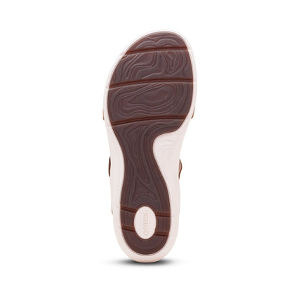 Savannah Adjustable Quarter Strap Sandal - Taupe