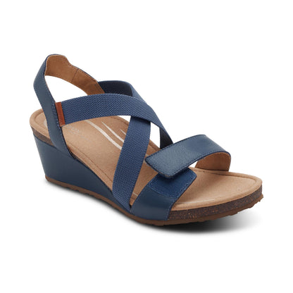 Kathy Platform Wedge - Navy
