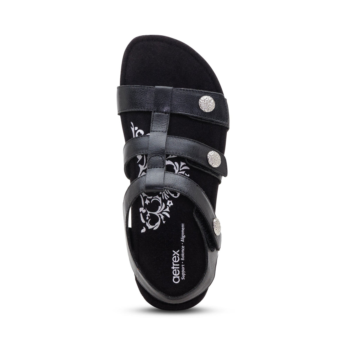 Veronica Arch Support Sandal - Black