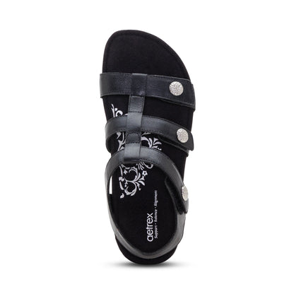 Veronica Arch Support Sandal - Black