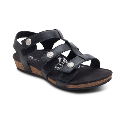 Veronica Arch Support Sandal - Black