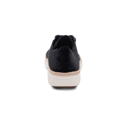Charlotte Lace-Up Sneaker - Black Velvet