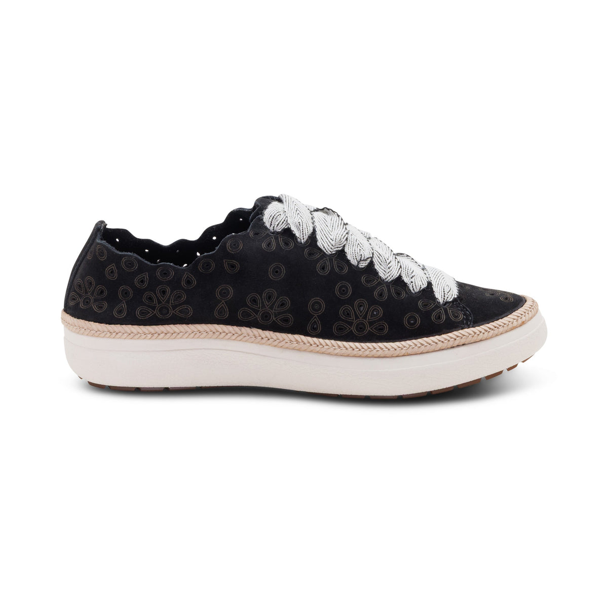 Charlotte Lace-Up Sneaker - Black Nubuck