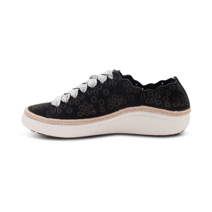 Charlotte Lace-Up Sneaker - Black Nubuck