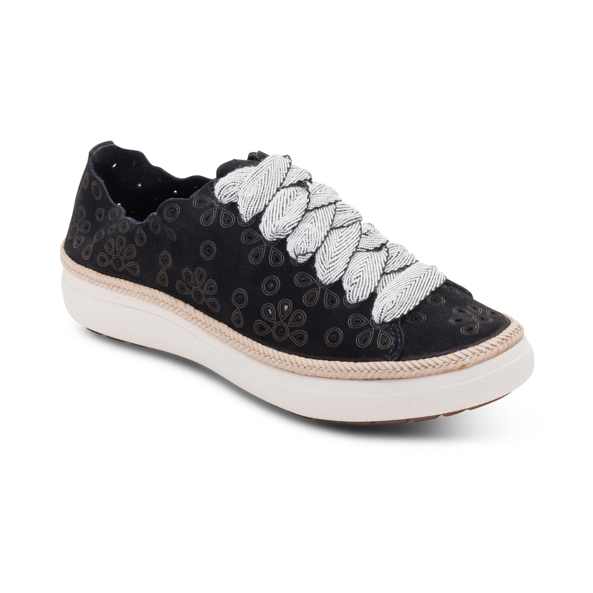 Charlotte Lace-Up Sneaker - Black Nubuck
