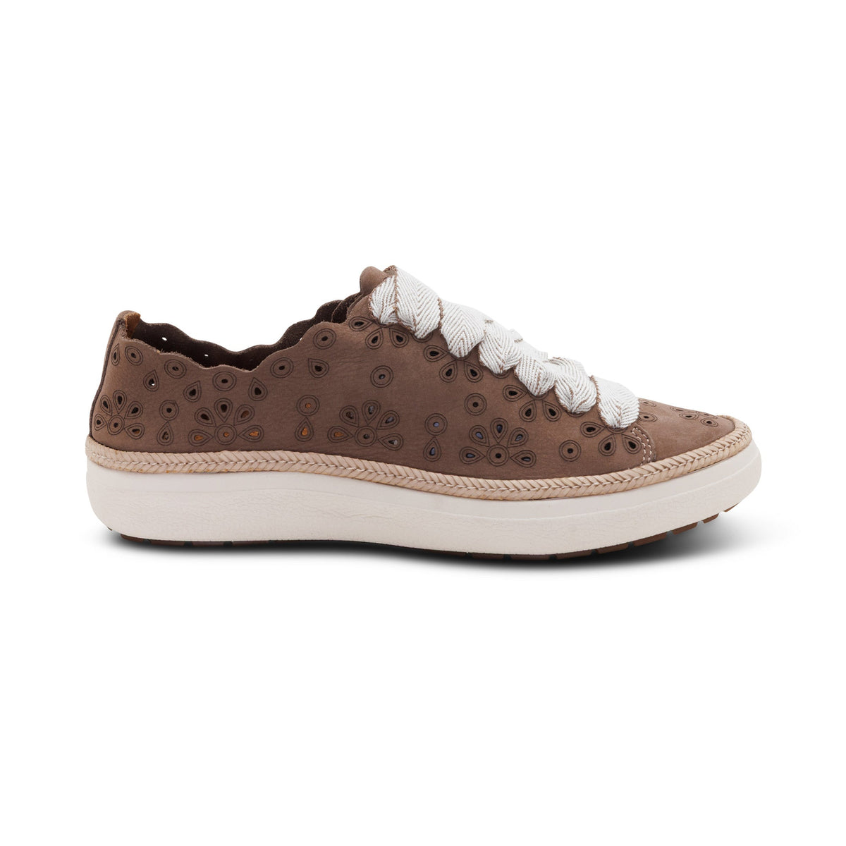 Charlotte Lace-Up Sneaker - Taupe Nubuck