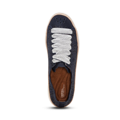 Charlotte Lace-Up Sneaker - Navy Nubuck
