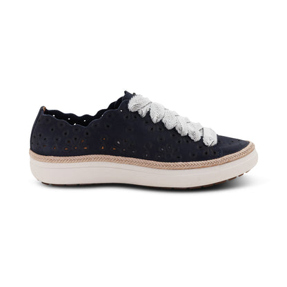 Charlotte Lace-Up Sneaker - Navy Nubuck