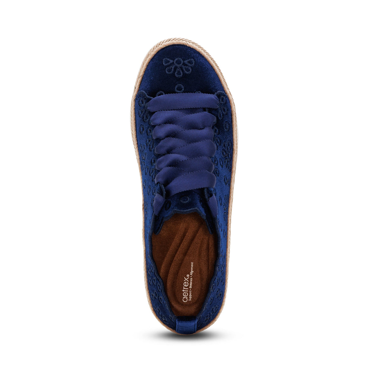 Charlotte Lace-Up Sneaker - Navy Velvet