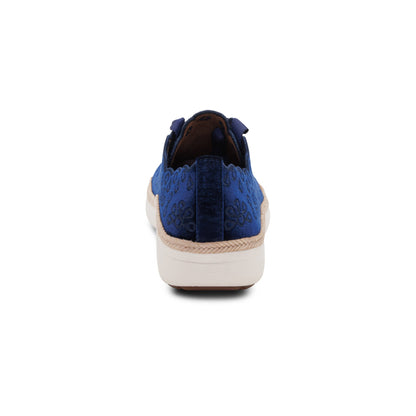 Charlotte Lace-Up Sneaker - Navy Velvet