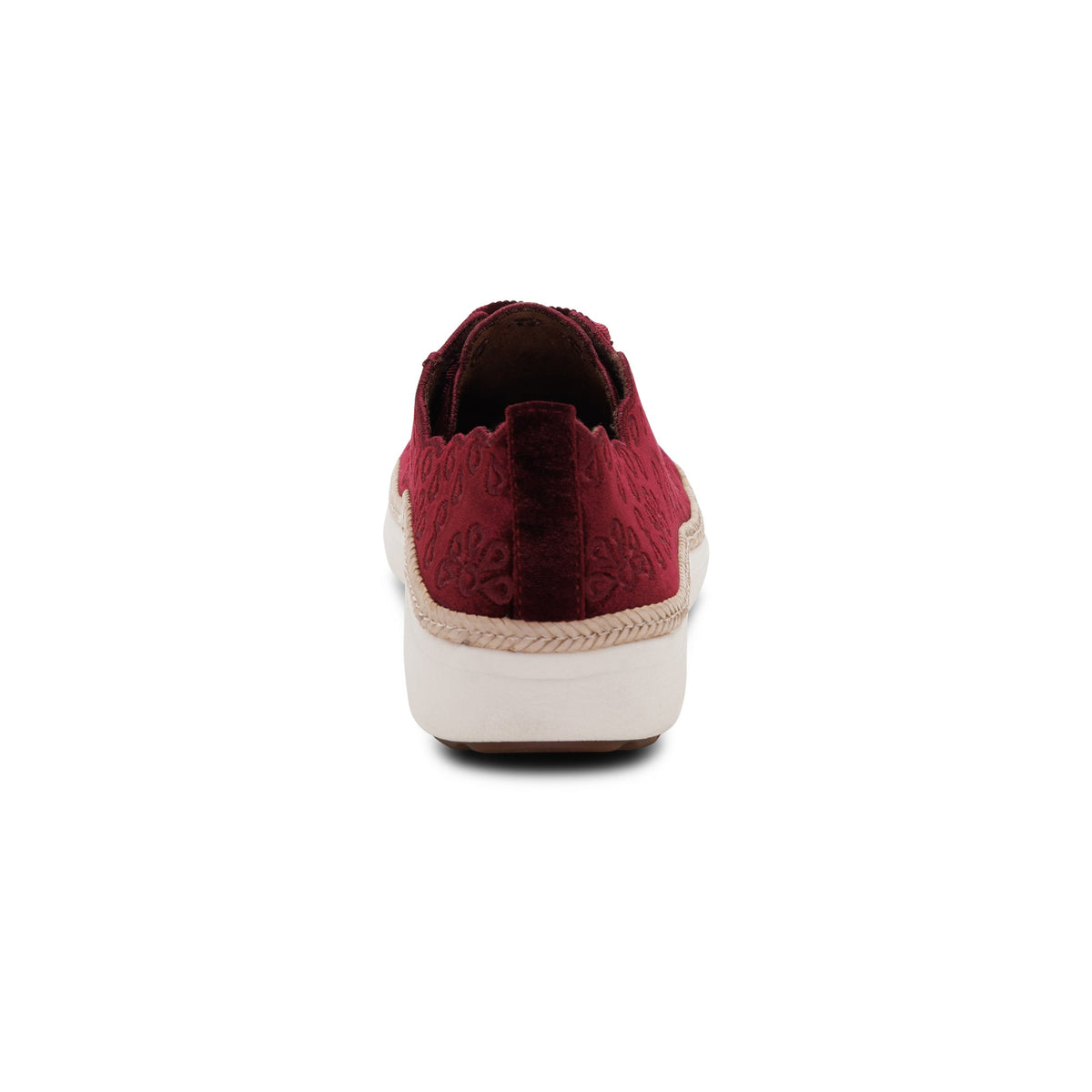 Charlotte Lace-Up Sneaker - Burgundy Velvet