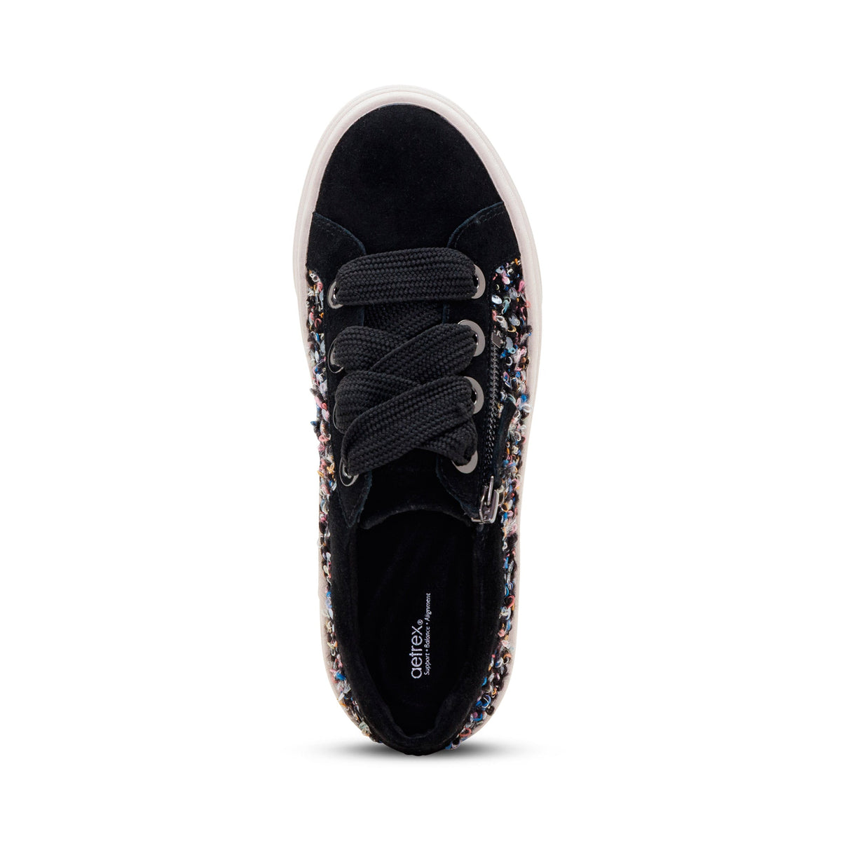 Aubrey Arch Support Platform Sneaker - Black Knit