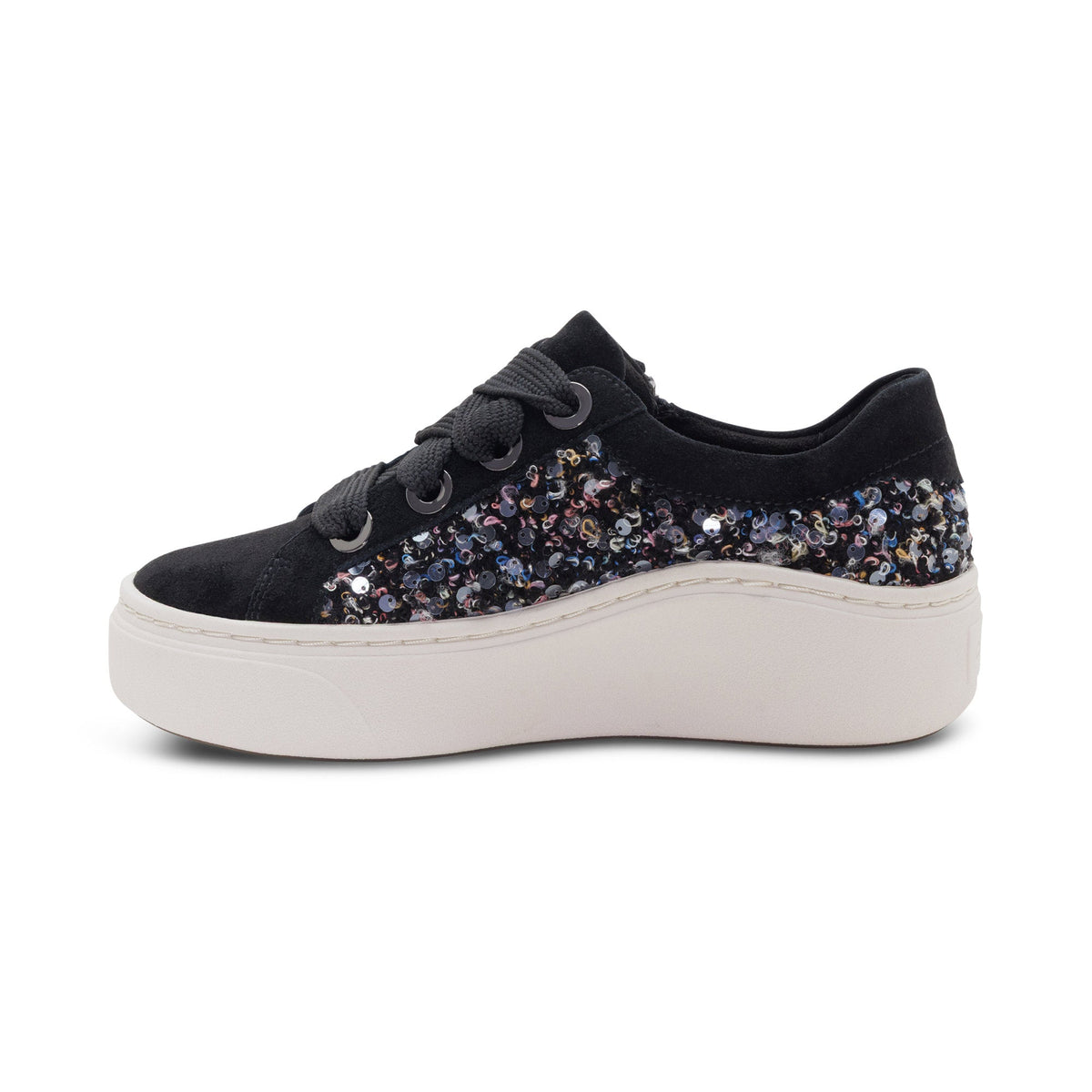 Aubrey Arch Support Platform Sneaker - Black Knit