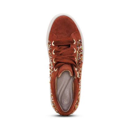 Aubrey Arch Support Platform Sneaker - Russet Knit