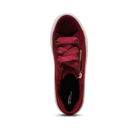 Aubrey Arch Support Platform Sneaker - Burgundy Velvet