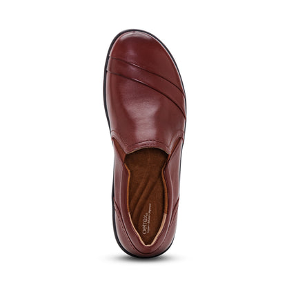 Helena Arch Support Slip-On - Burgundy