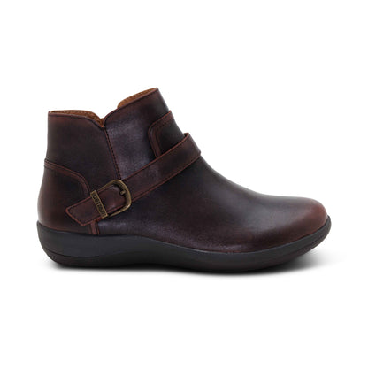 Leah Buckle Bootie - Cordovan