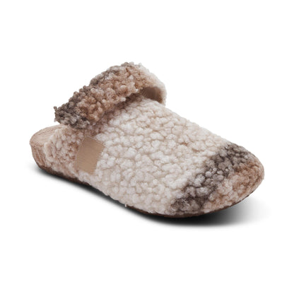 Mia Arch Support Slipper - Tan Plaid