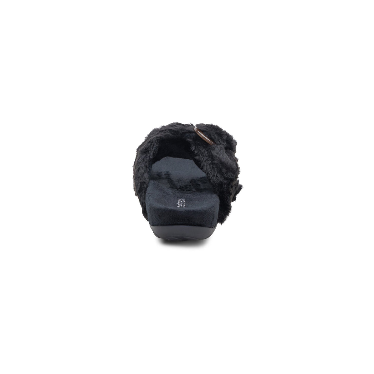 Macy Open-Toe Slipper - Black