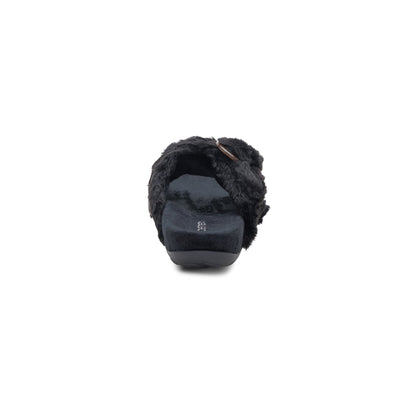 Macy Open-Toe Slipper - Black