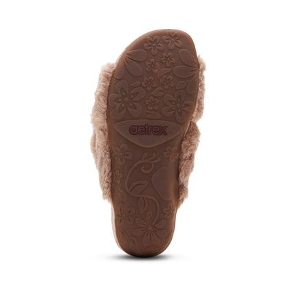 Macy Open-Toe Slipper - Mushroom