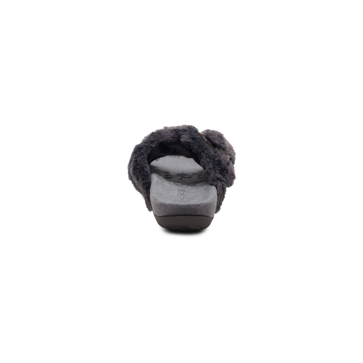 Macy Open-Toe Slipper - Charcoal