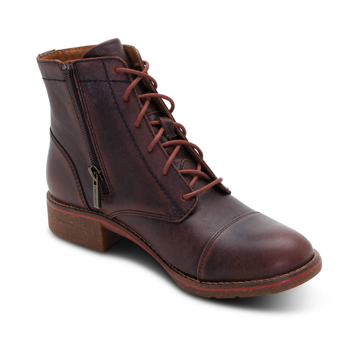 Juliet Lace-Up Boot - Cordovan