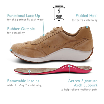 Athena Arch Support Sneaker - Tan